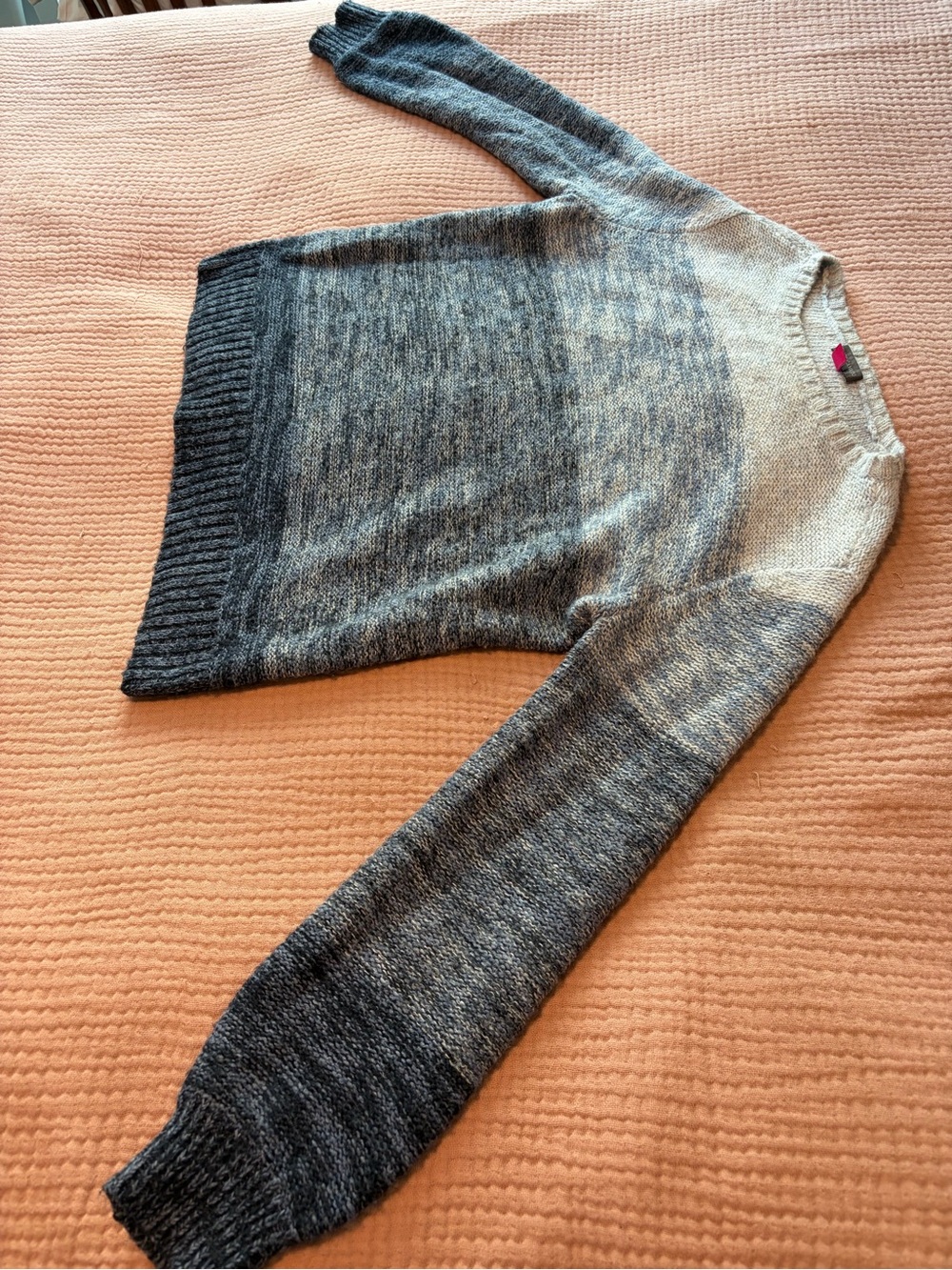 Vince Camuto Women’s Ombre Gray Crewneck Sweater